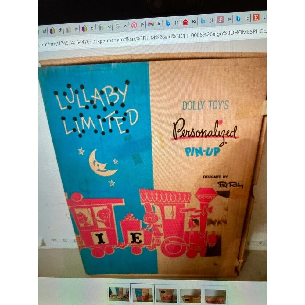 Dolly Toy Co. Nursery Train Wall Hanging Cardboard Heavy Thick set of 4